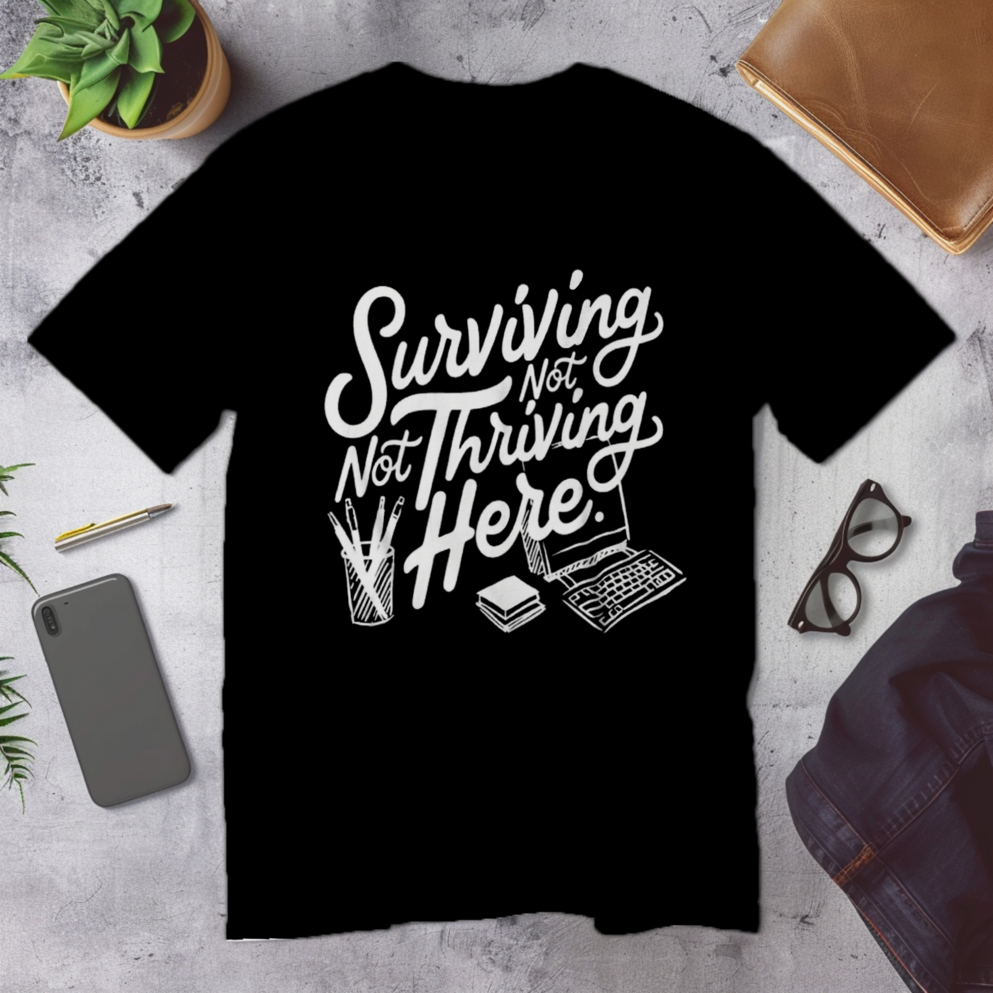 Surviving Not Thriving Here | Corporate Grind Tee