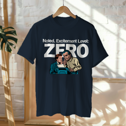 Hanged Up T-Shirt mockup - Noted. Excitement Level: Zero (CG2278) [dynamic_lifestyle]