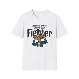 White front view - Commute or Quit: Choose Your Fighter (CG4157) [printify_variant:White]