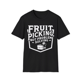 Black front view - Fruit Picking, Not Problem Solving (CG3354) [printify_variant:Black]
