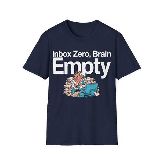 Navy front view - Inbox Zero, Brain Empty (CG112) [printify_variant:Navy]