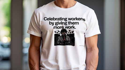 Man Wearing T-Shirt mockup - Celebrating Workers By Giving Them More Work (CG7376) [dynamic_lifestyle]