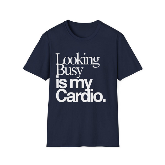 Navy front view - Looking busy is my cardio. (CG3925) [printify_variant:Navy]