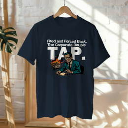 FIRED AND FORCED BACK. THE CORPORATE DOUBLE TAP. - Corporate Grind Tee (CG7702) [dynamic_hero]