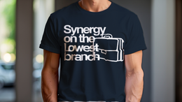 Man Wearing T-Shirt mockup - Synergy On The Lowest Branch (CG3359) [dynamic_lifestyle]