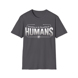 Charcoal front view - Investing in AI, Divesting in Humans (CG4159) [printify_variant:Charcoal]