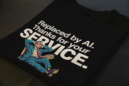 Folded T-Shirt mockup - REPLACED BY AI. THANKS FOR YOUR SERVICE. (CG7675) [dynamic_lifestyle]