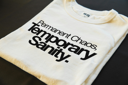 Folded T-Shirt mockup - Permanent Chaos, Temporary Sanity (CG121) [dynamic_lifestyle]