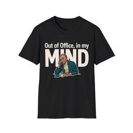 Black front view - Out Of Office, In My Mind (CG2333) [printify_variant:Black]