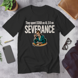 Desk/Office Scene mockup - THEY SPENT $135B ON AI, $0 ON SEVERANCE (CG4702) [dynamic_lifestyle]