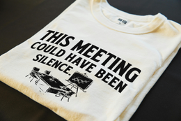 Folded T-Shirt mockup - This meeting could have been silence. (CG3914) [dynamic_lifestyle]