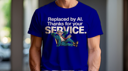 Navy front view - REPLACED BY AI. THANKS FOR YOUR SERVICE. (CG7675) [printify_variant:Navy]