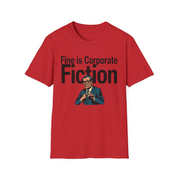 Red front view - Fine Is Corporate Fiction (CG5691) [printify_variant:Red]