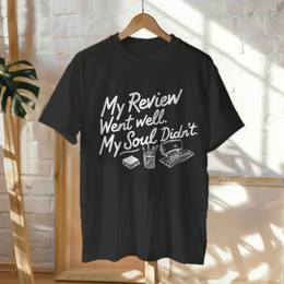 Hanged Up T-Shirt mockup - My review went well. My soul didn't. (CG3917) [dynamic_lifestyle]
