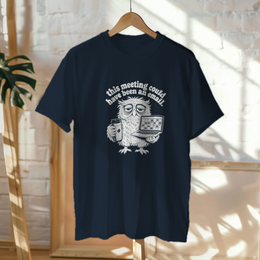 Hanged Up T-Shirt mockup - THIS MEETING COULD HAVE BEEN AN EMAIL (MANUAL_MOT24507) [dynamic_lifestyle]