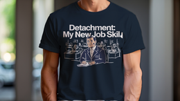 Man Wearing T-Shirt mockup - Detachment: My New Job Skill (CG5349) [dynamic_lifestyle]