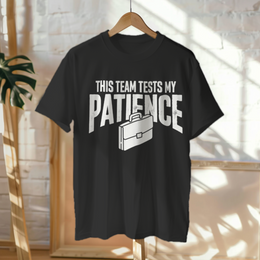 Hanged Up T-Shirt mockup - This Team Tests My Patience (CG3345) [dynamic_lifestyle]