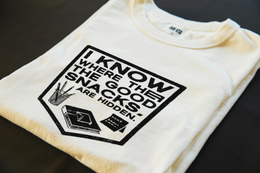 Folded T-Shirt mockup - I know where the good snacks are hidden. (CG3911) [dynamic_lifestyle]