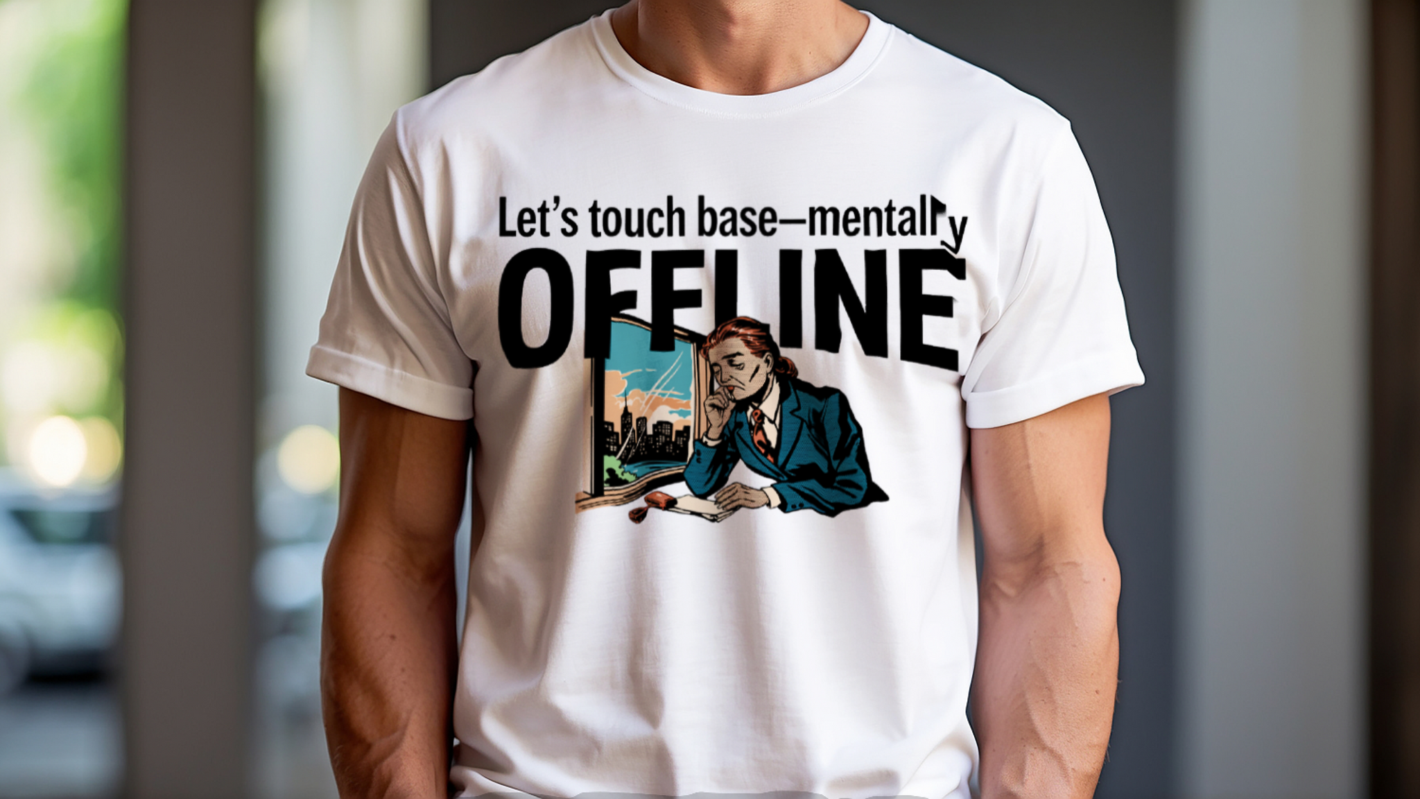 Let's Touch Base—Mentally Offline | Corporate Grind Tee