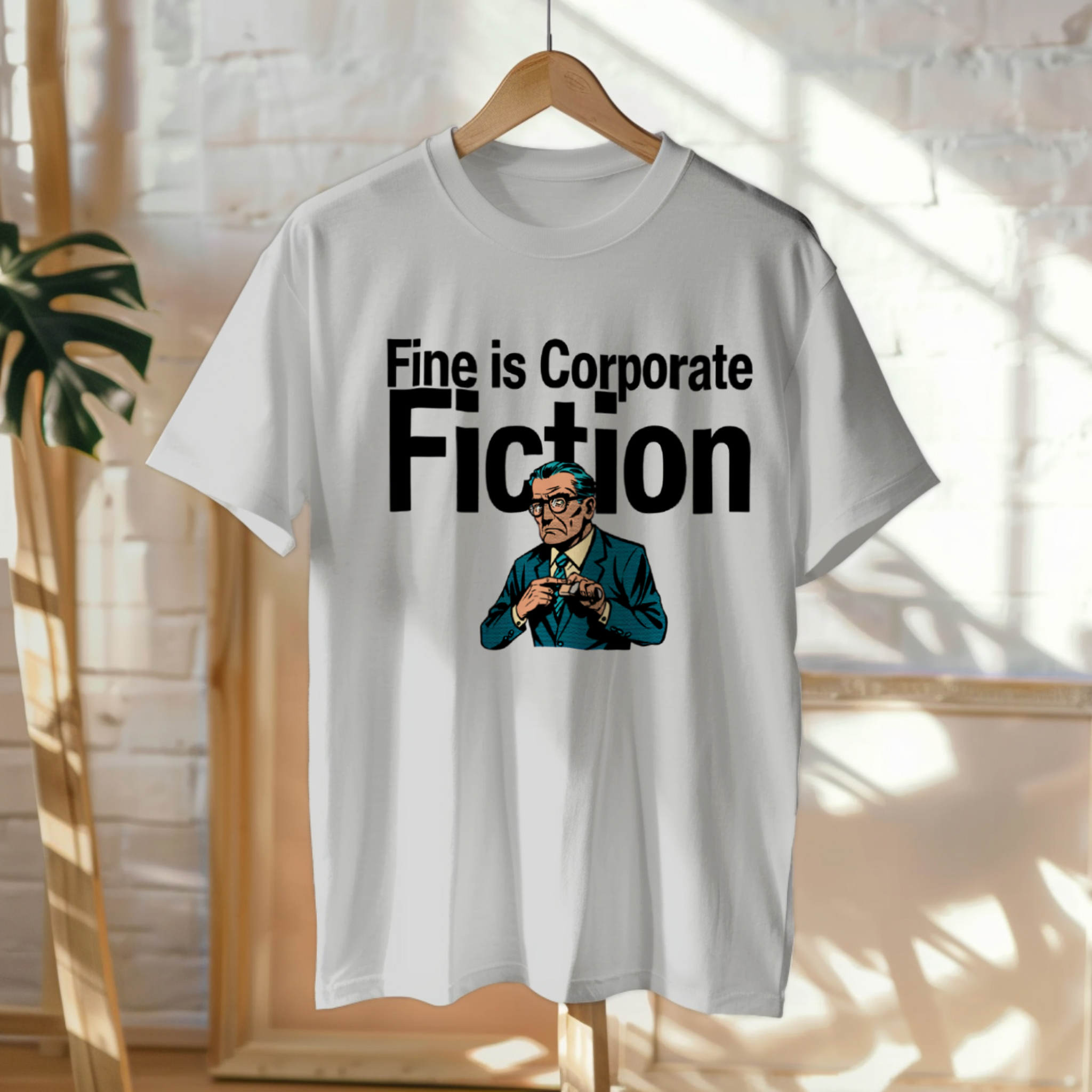 Fine Is Corporate Fiction | Corporate Grind Tee