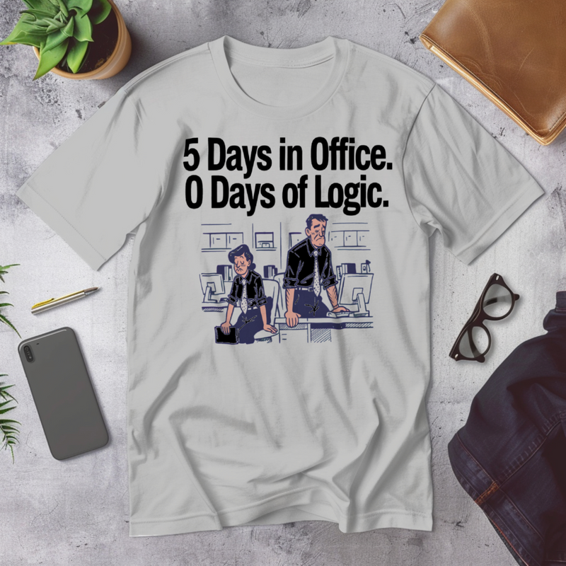 5 DAYS IN OFFICE, 0 DAYS OF LOGIC. Corporate Grind Tee