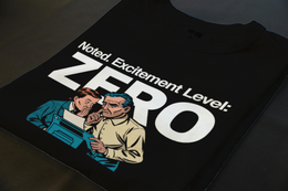 Folded T-Shirt mockup - Noted. Excitement Level: Zero (CG2278) [dynamic_lifestyle]