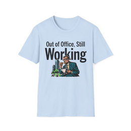 Light Blue front view - Out Of Office, Still Working (CG904) [printify_variant:Light Blue]