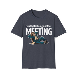 Heather Navy front view - Quietly Declining Another Meeting (CG1664) [printify_variant:Heather Navy] | v=1775235234355