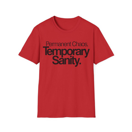 Red front view - Permanent Chaos, Temporary Sanity (CG121) [printify_variant:Red]