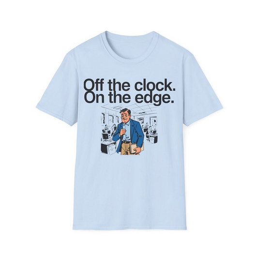 Light Blue front view - Off the Clock, On the Edge (CG5025) [printify_variant:Light Blue] | v=1774651256531