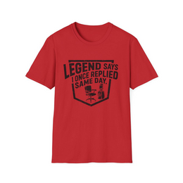 Red front view - Legend says I once replied same day. (CG3921) [printify_variant:Red]