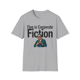 Sport Grey front view - Fine Is Corporate Fiction (CG5691) [printify_variant:Sport Grey]