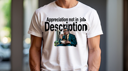 Man Wearing T-Shirt mockup - Appreciation Not In Job Description (CG5938) [dynamic_lifestyle]