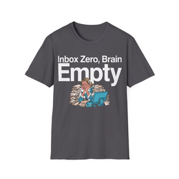 Charcoal front view - Inbox Zero, Brain Empty (CG112) [printify_variant:Charcoal]