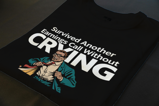Folded T-Shirt mockup - Survived Another Earnings Call Without Crying (CG8069) [dynamic_lifestyle]