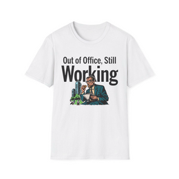 White front view - Out Of Office, Still Working (CG904) [printify_variant:White]