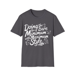 Charcoal front view - Doing the bare minimum with maximum style. (CG3910) [printify_variant:Charcoal]