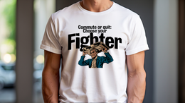 Man Wearing T-Shirt mockup - Commute or Quit: Choose Your Fighter (CG4157) [dynamic_lifestyle]