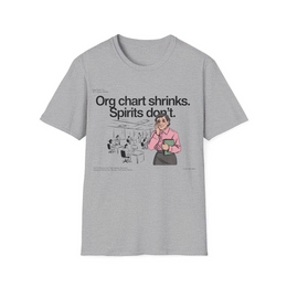 Sport Grey front view - Org Chart Shrinks, Spirits Don’t (CG2364) [printify_variant:Sport Grey]