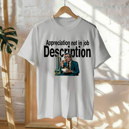 Hanged Up T-Shirt mockup - Appreciation Not In Job Description (CG5938) [dynamic_lifestyle]