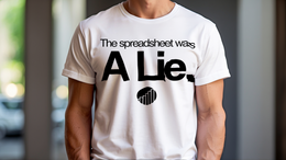Man Wearing T-Shirt mockup - The spreadsheet was a lie. (CG3923) [dynamic_lifestyle]