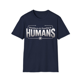 Navy front view - Investing in AI, Divesting in Humans (CG4159) [printify_variant:Navy]