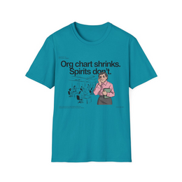 Tropical Blue front view - Org Chart Shrinks, Spirits Don’t (CG2364) [printify_variant:Tropical Blue]