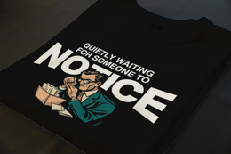 Folded T-Shirt mockup - Quietly Waiting For Someone To Notice (CG5456) [dynamic_lifestyle]