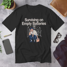 Desk/Office Scene mockup - Surviving On Empty Batteries (CG5898) [dynamic_lifestyle]