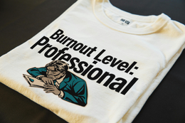 Folded T-Shirt mockup - Burnout Level: Professional (CG2281) [dynamic_lifestyle]