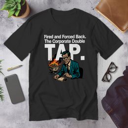 Desk/Office Scene mockup - FIRED AND FORCED BACK. THE CORPORATE DOUBLE TAP. (CG7702) [dynamic_lifestyle]