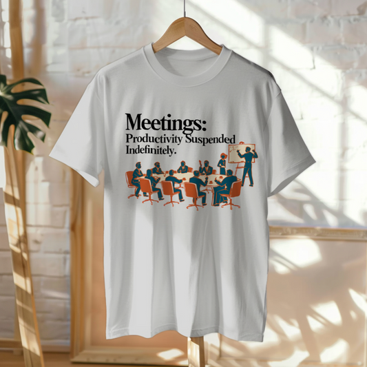 Meetings: Productivity Suspended Indefinitely - Corporate Grind Tee (CG1665) [dynamic_hero]